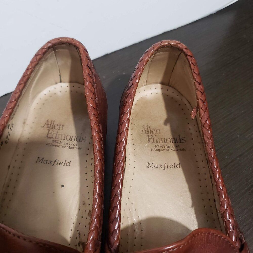 Allen Edmonds Maxfield 6203 Brown Leather Dress Loafers Tassel USA Made 10D - Picture 4 of 14